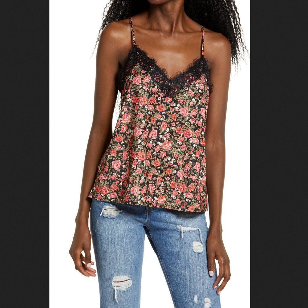 5/$25 Summer Sale!!! BP Floral Roses Print Lace Trimmed Camisole